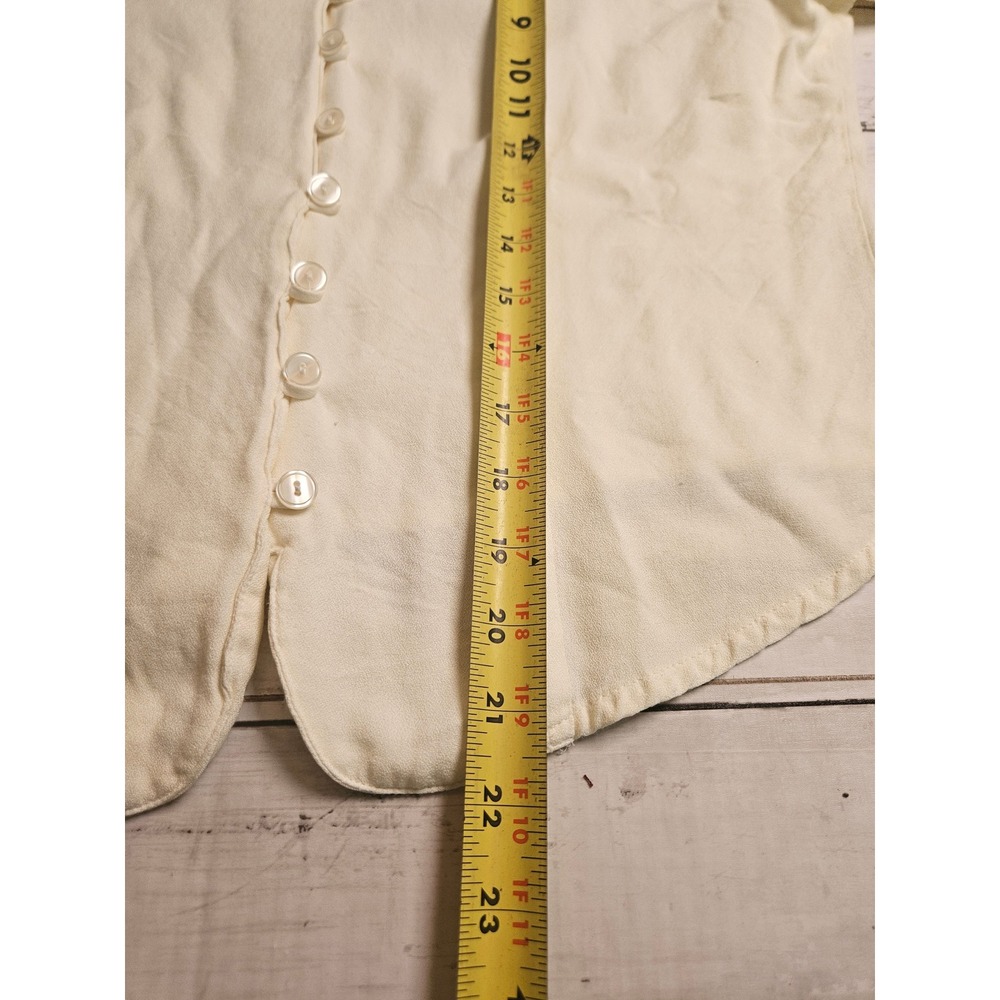 Vintage Impressions of California Blouse Womens 10 Cream Button Up USA Made 90s - Picture 7 of 7